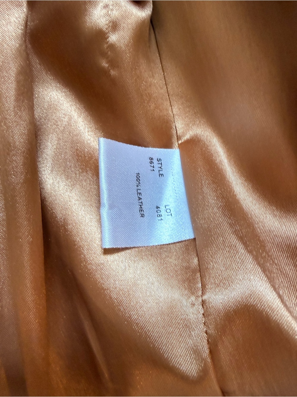 Women’s Tan 100% real Leather Jacket with Chevron Sleeve Detail 🍁capsule dream! - Picture 2 of 5